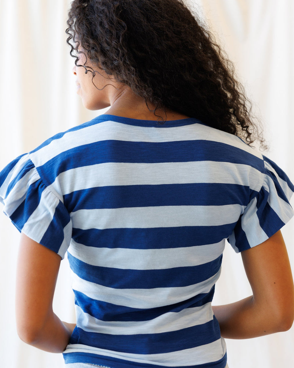 Charisma Tee — flutter-sleeve cotton tee
