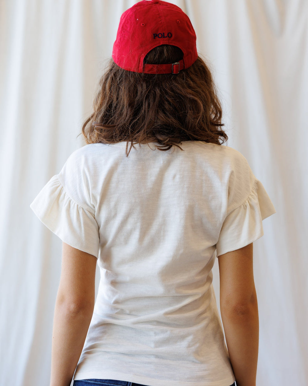 Charisma Tee — flutter-sleeve cotton tee
