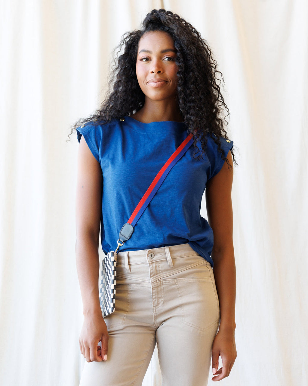 Bar Harbor Top — boat-neck cap-sleeve top