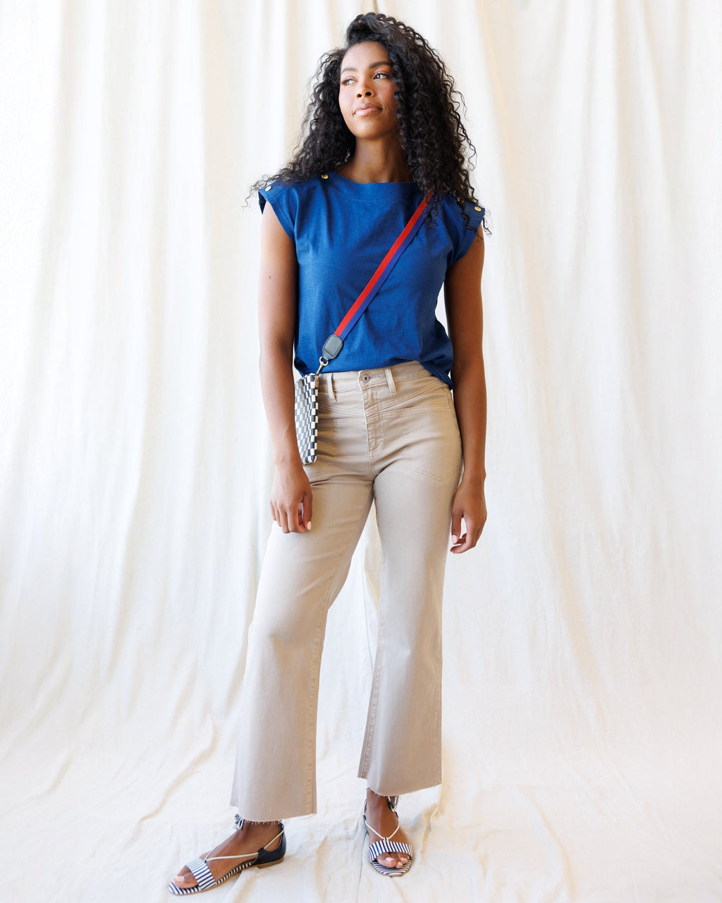 Bar Harbor Top — boat-neck cap-sleeve top
