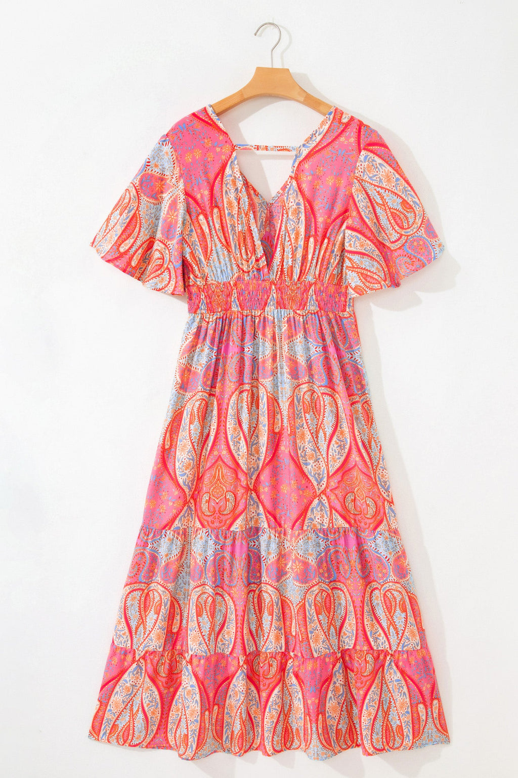 Luz Sleeve Boho Maxi Dress — floral boho flutter-sleeve maxi dress