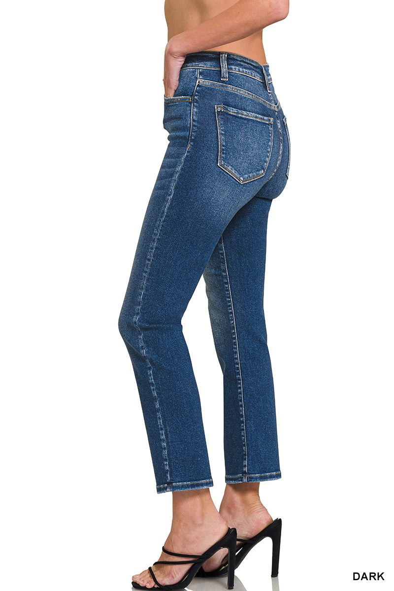 Essential Cropped Denim — high-rise cropped jeans