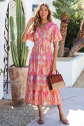 Luz Sleeve Boho Maxi Dress — floral boho flutter-sleeve maxi dress