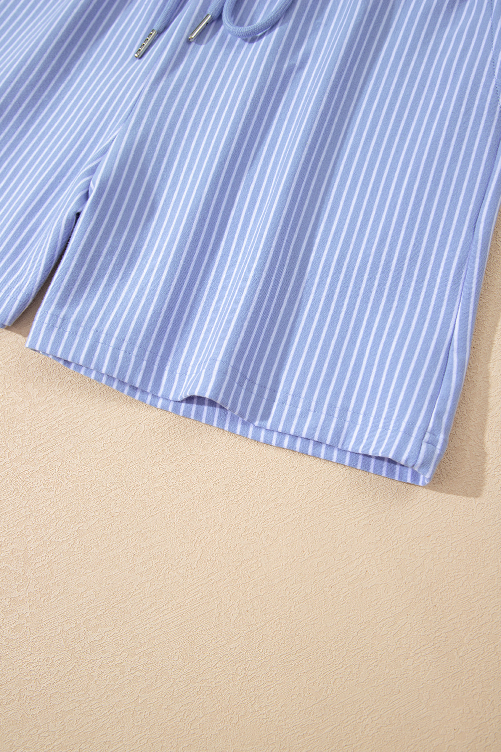 Lilian Dolman Sleeve Polo Shirt Set — striped polo top and shorts set
