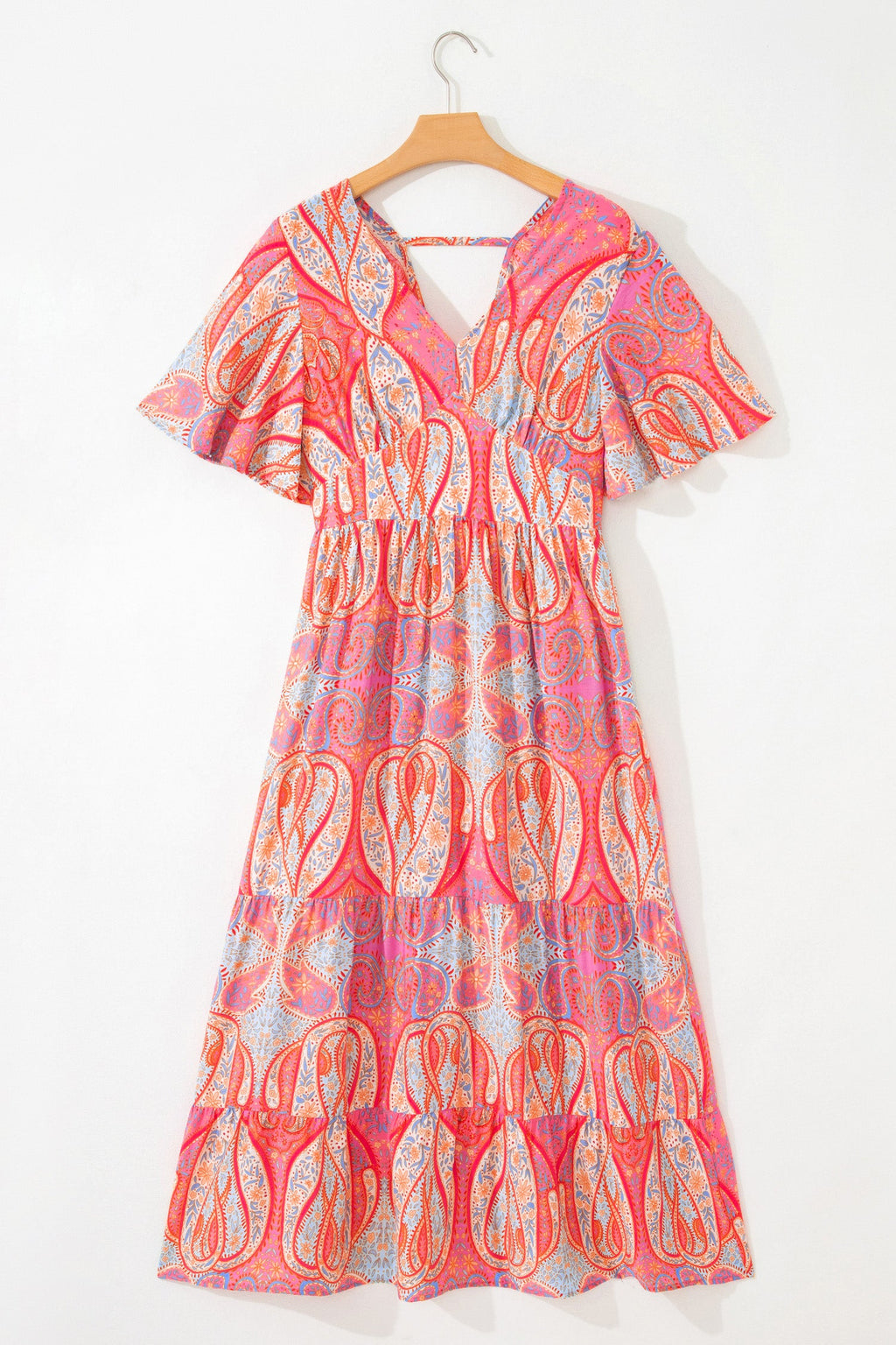 Luz Sleeve Boho Maxi Dress — floral boho flutter-sleeve maxi dress