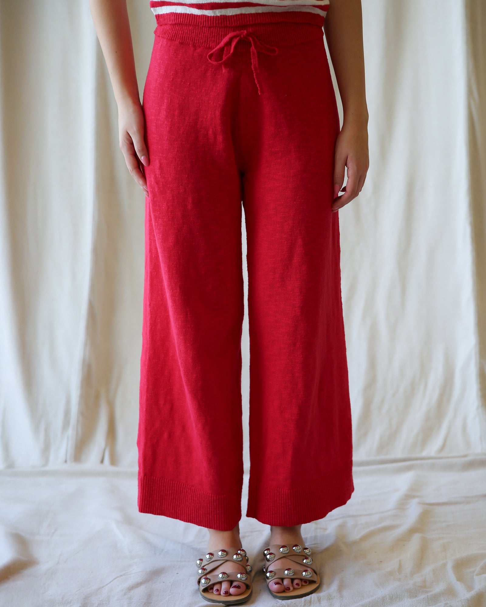 Round Trip Pant — wide-leg cropped cotton pants