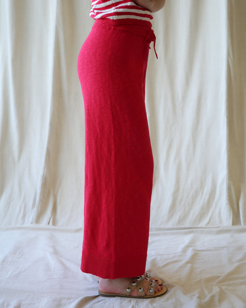 Round Trip Pant — wide-leg cropped cotton pants