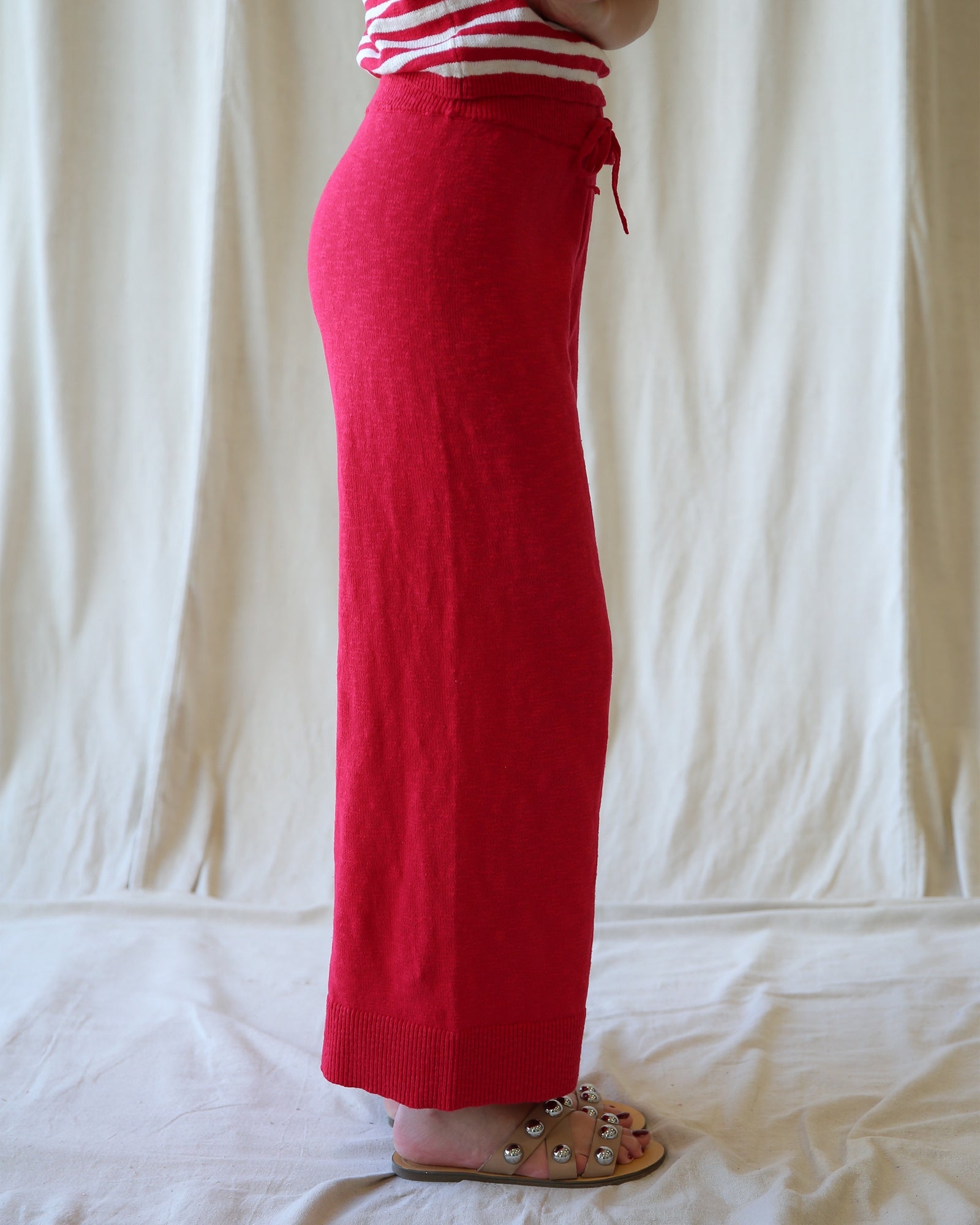 Round Trip Pant — wide-leg cropped cotton pants