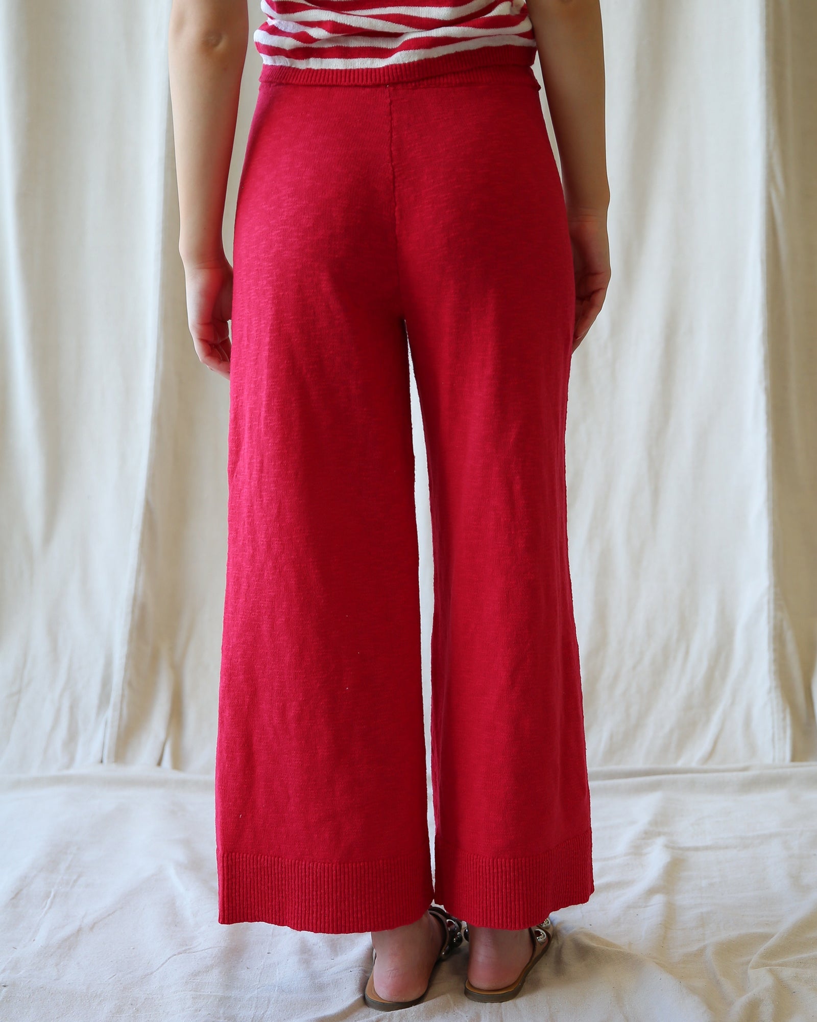 Round Trip Pant — wide-leg cropped cotton pants