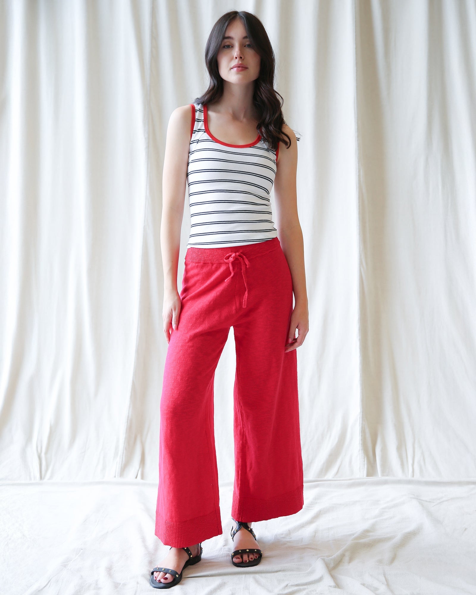 Round Trip Pant — wide-leg cropped cotton pants