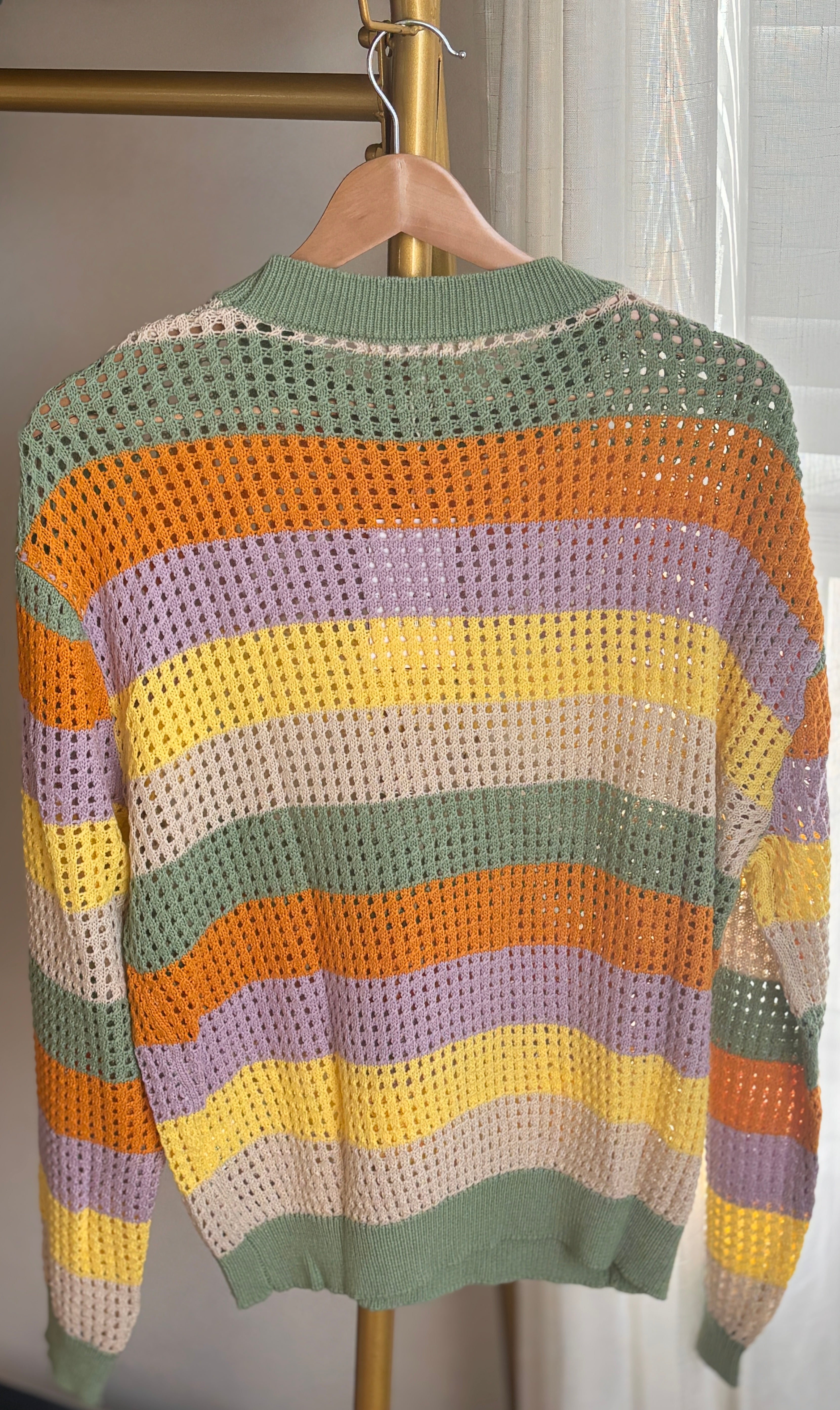 Effortless Open-Knit Crew Sweater