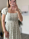 Everly Puff Sleeve Midi Dress