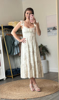 Sweetheart Ruffle Midi Dress