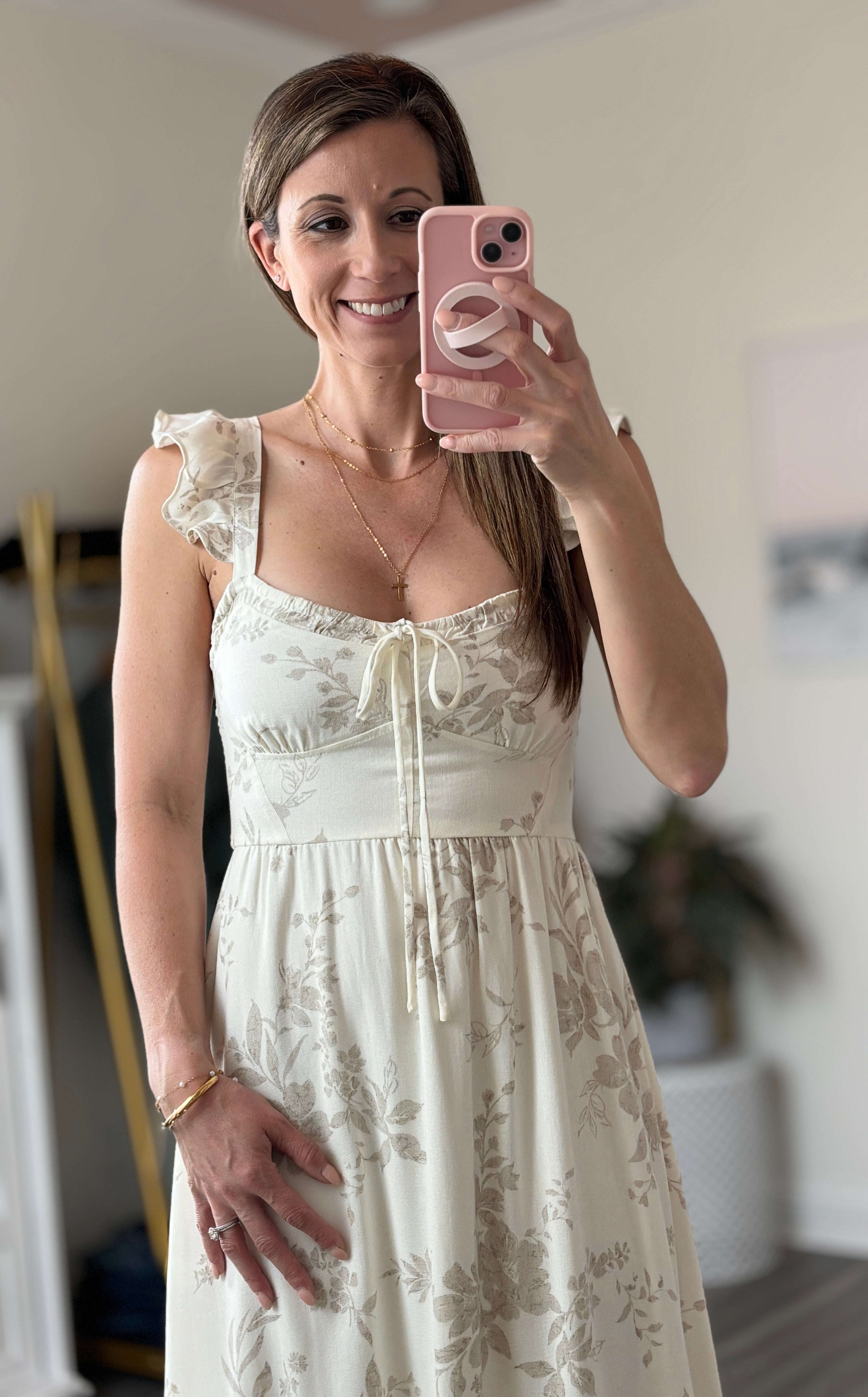 Sweetheart Ruffle Midi Dress