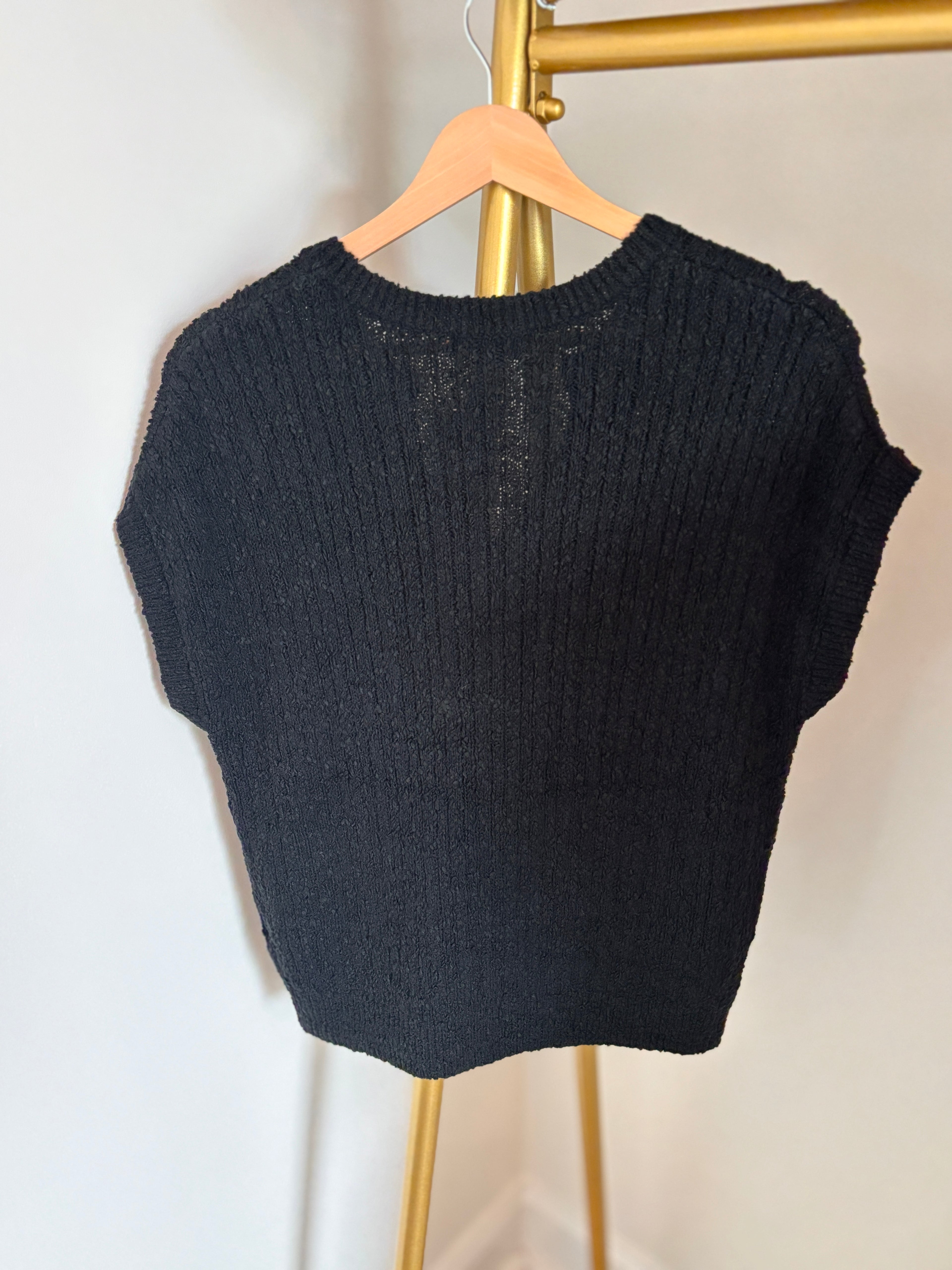 Ribbed Button Front Sweater