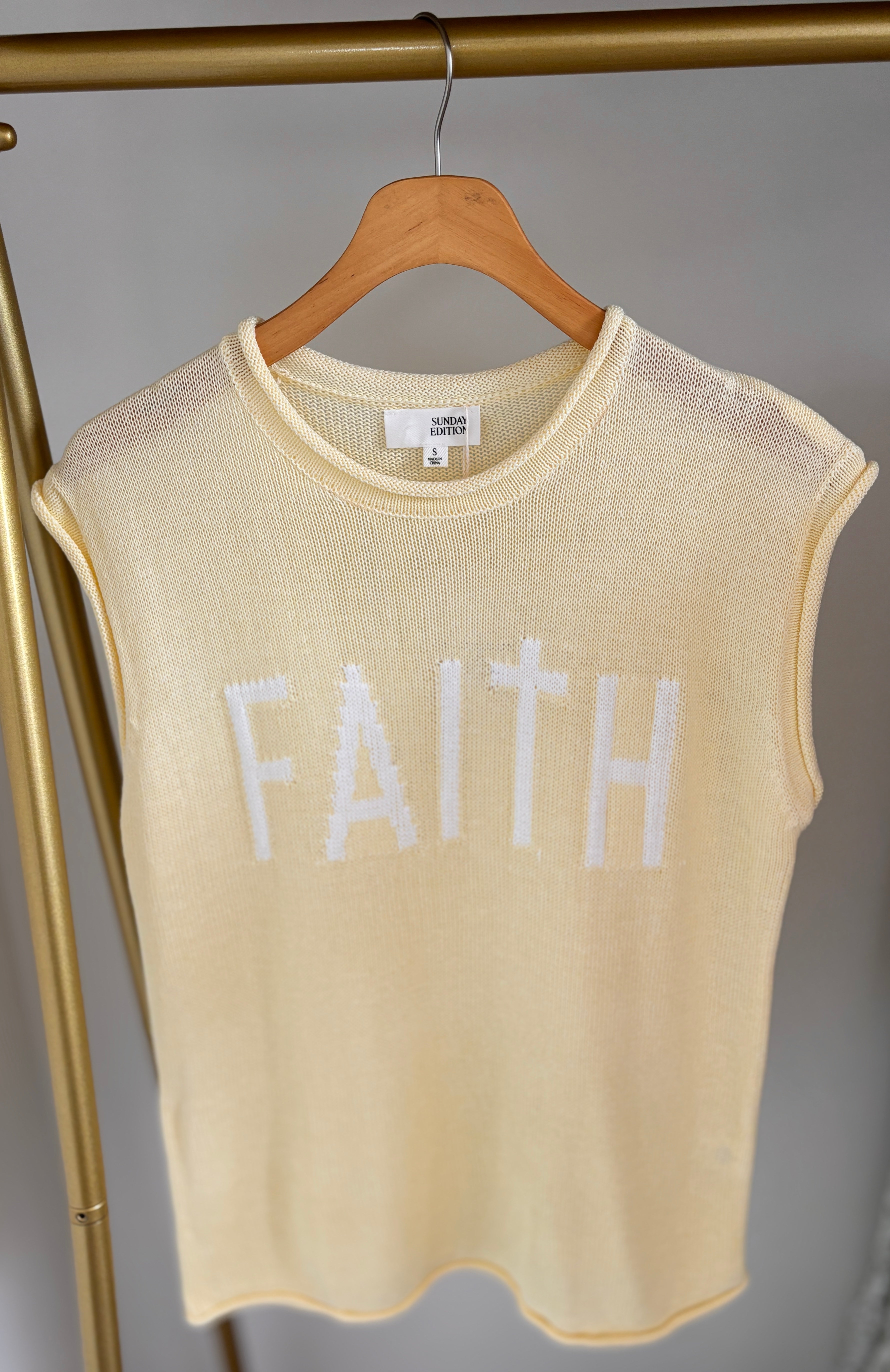 Faith Lightweight Sleeveless Sweater Top