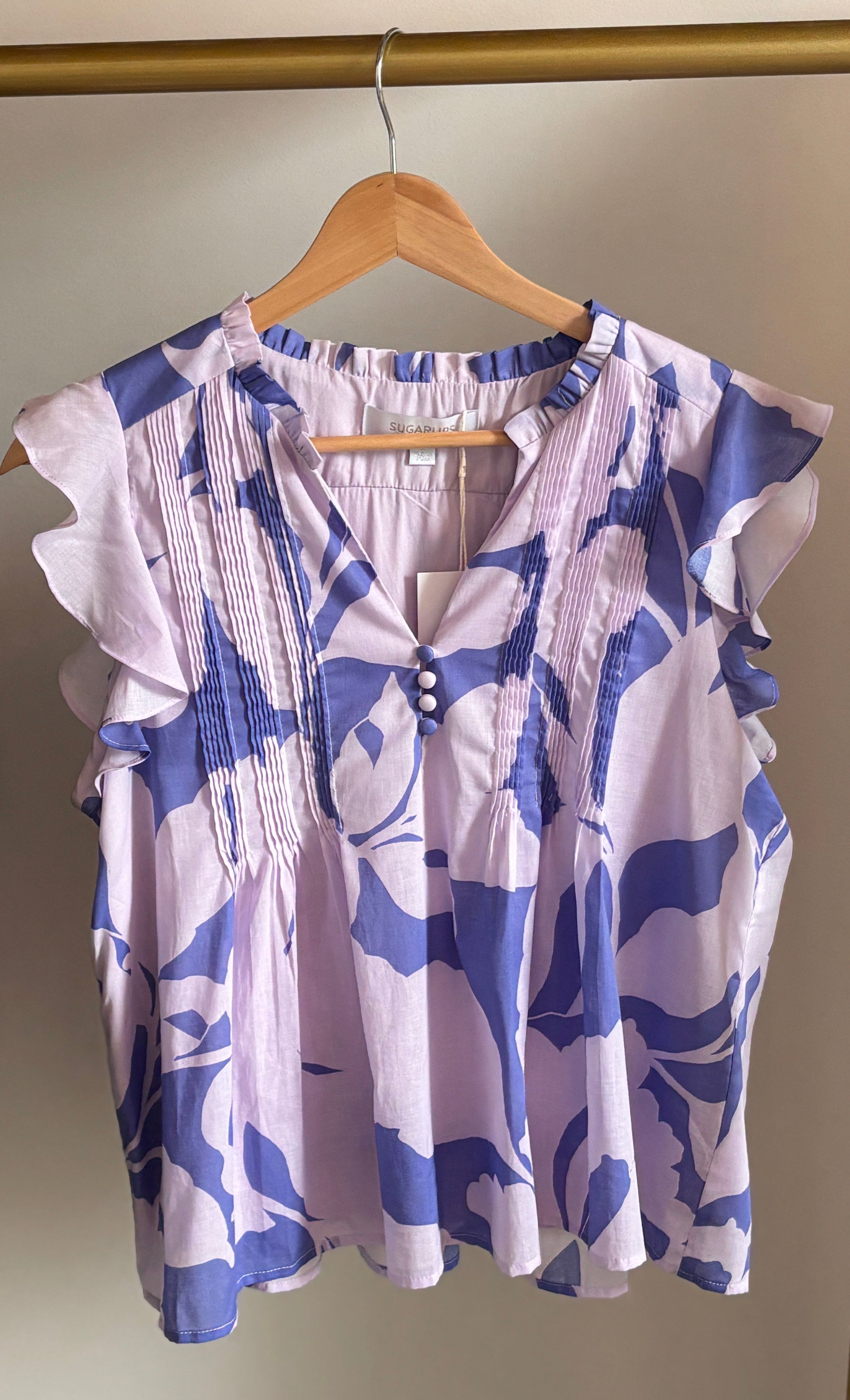 Cap Sleeve Floral Top
