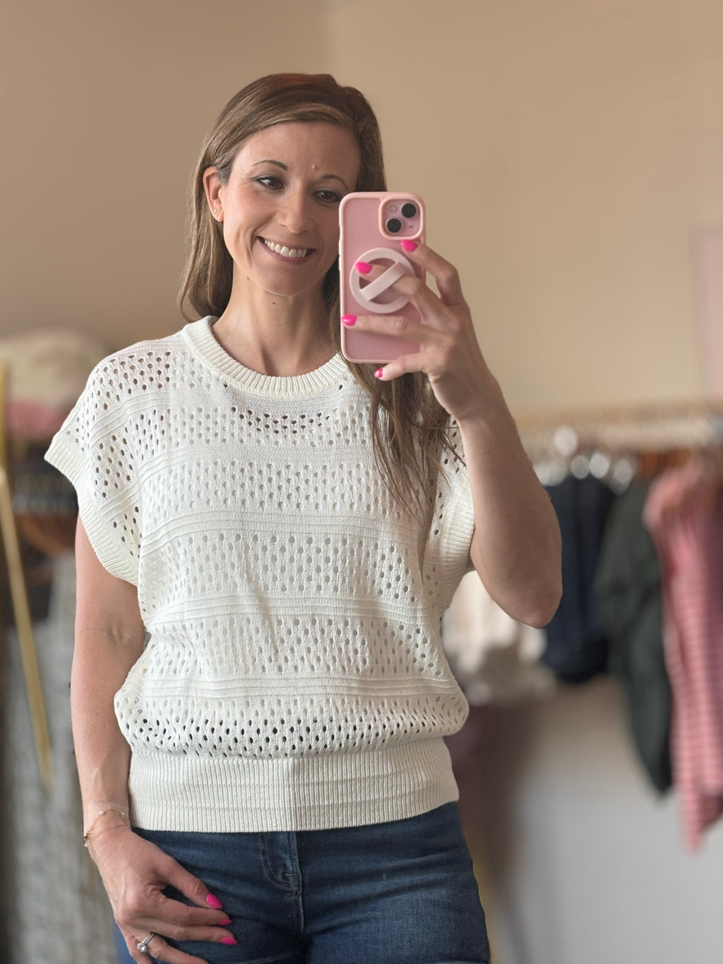 Breeze Open-Knit Dolman Sweater