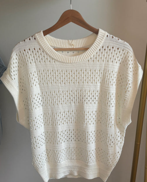 Breeze Open-Knit Dolman Sweater