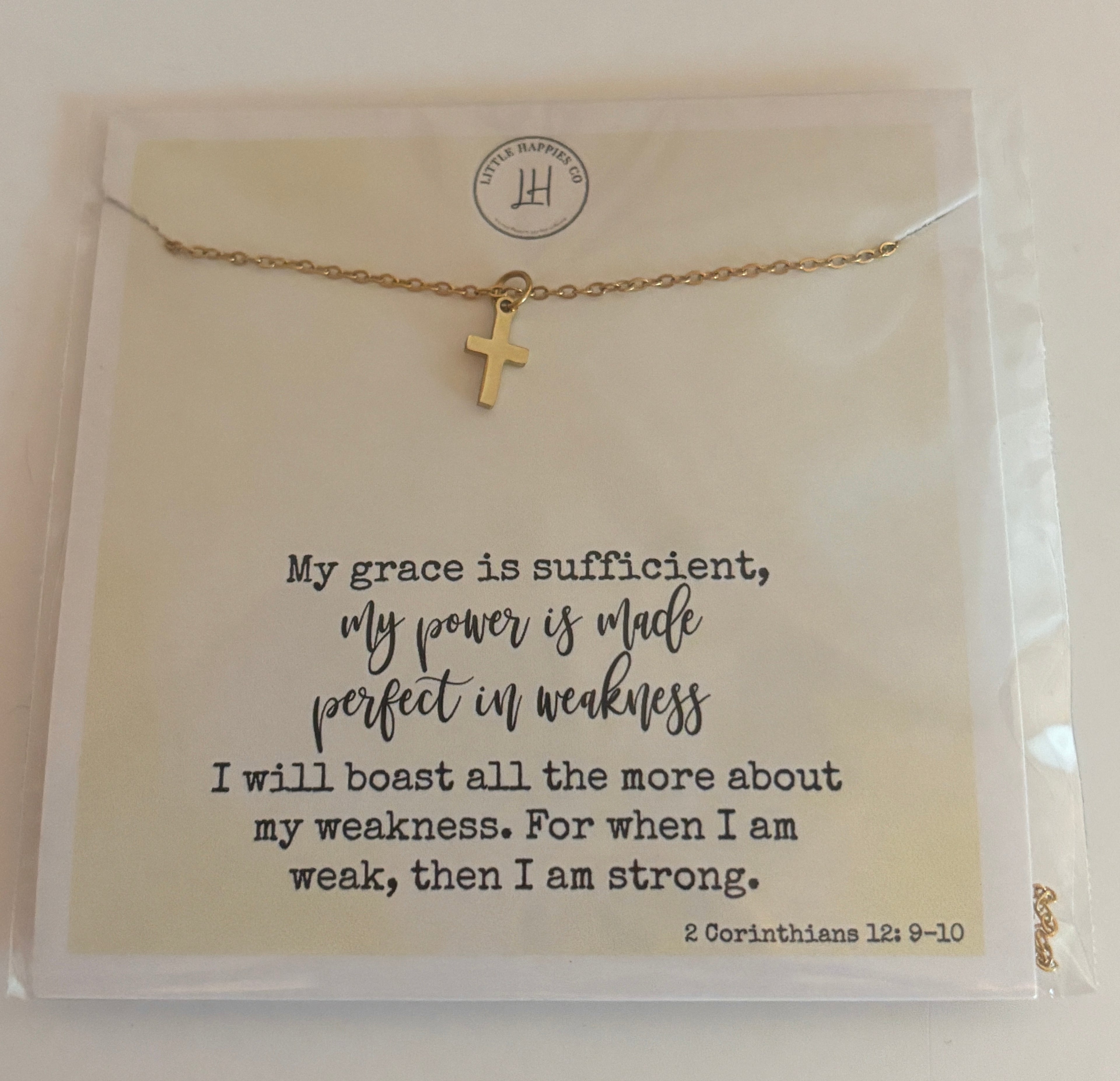 Grace is Sufficient Cross Necklace