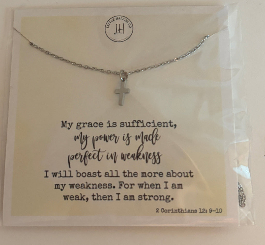 Grace is Sufficient Cross Necklace
