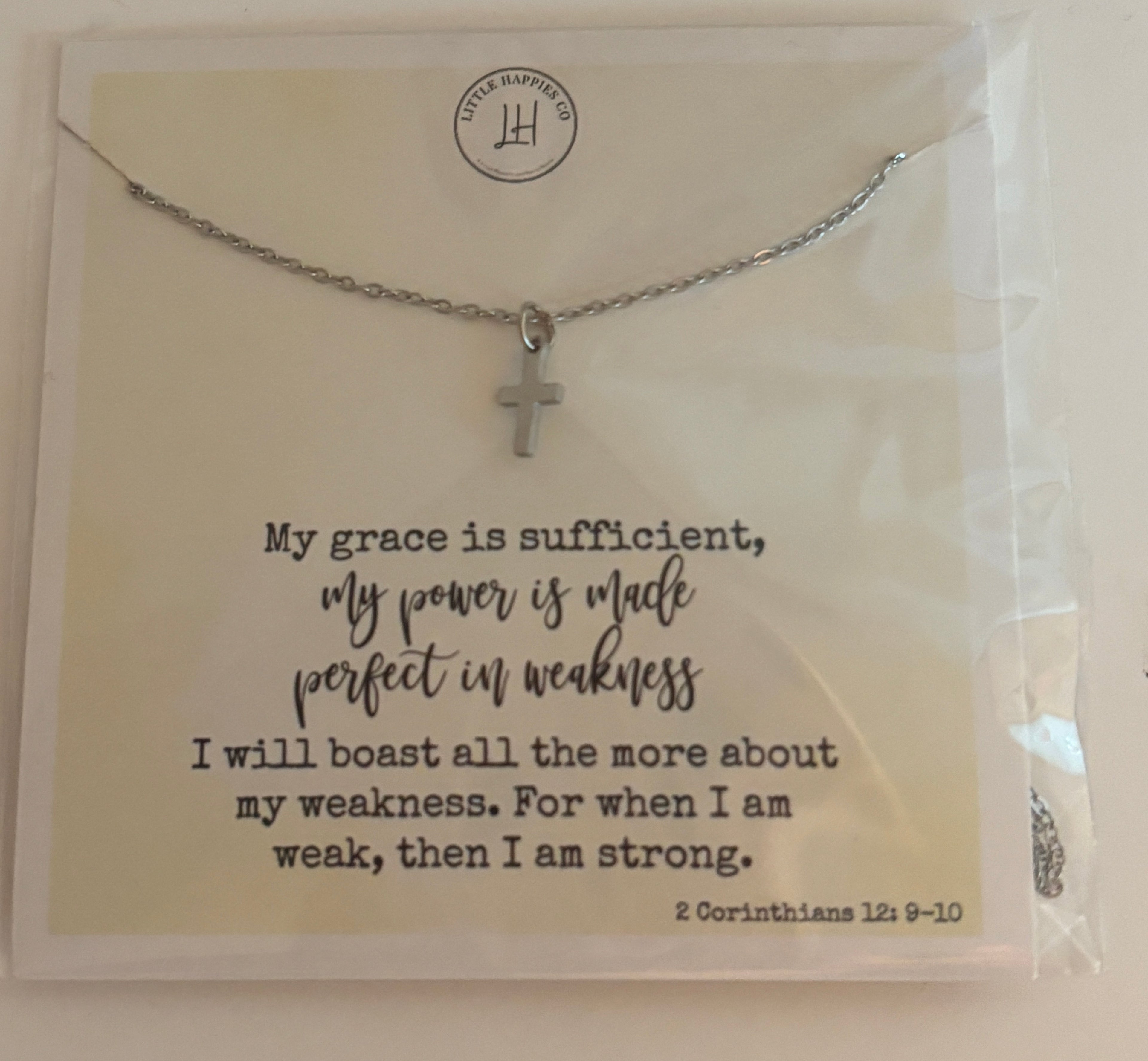Grace is Sufficient Cross Necklace