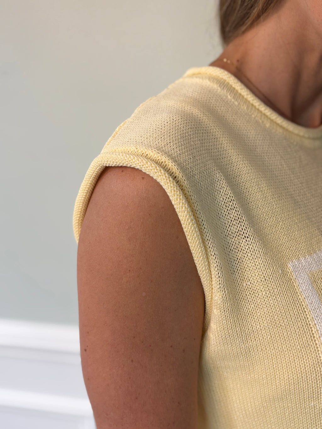 Faith Lightweight Sleeveless Sweater Top — sleeveless knit top
