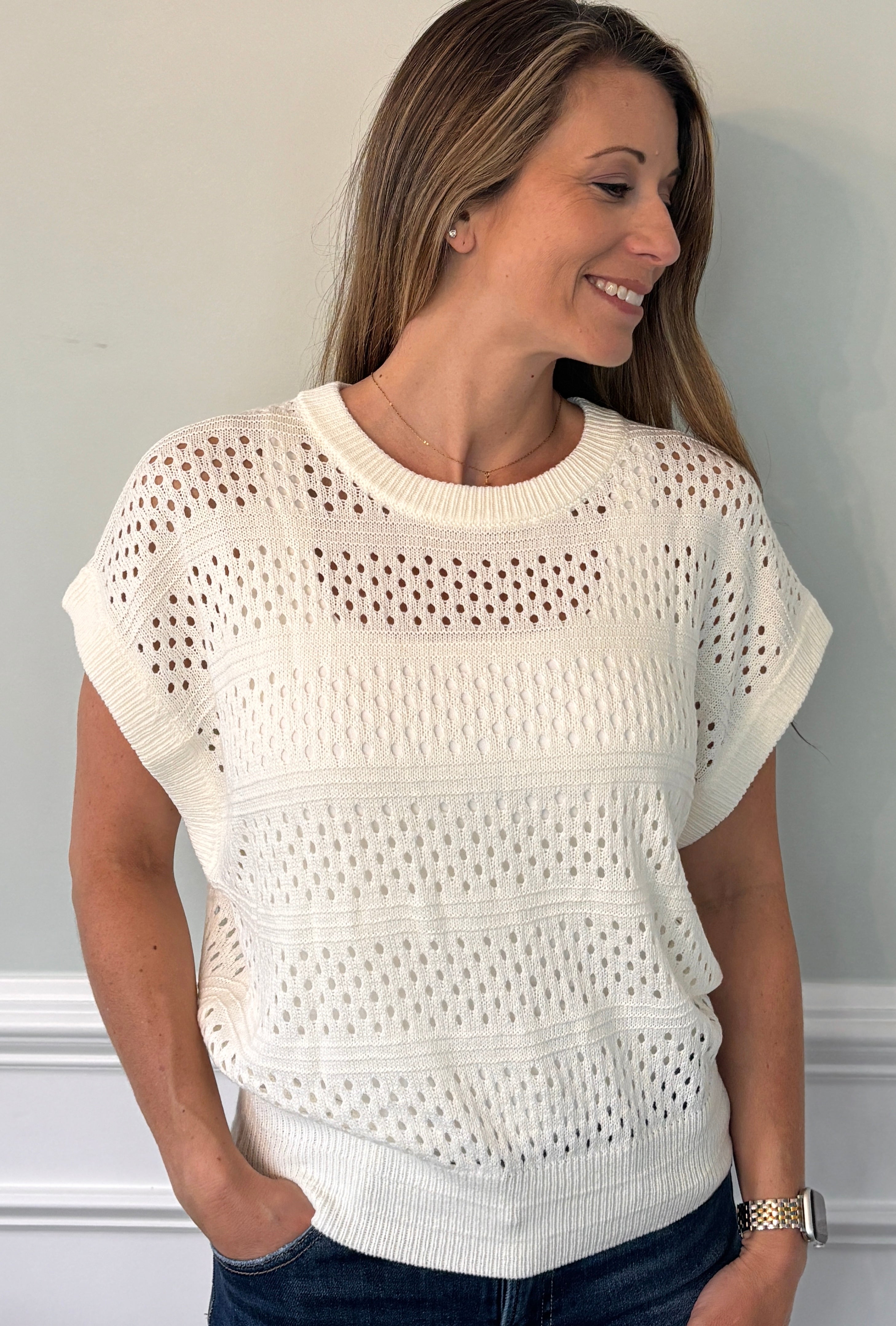 【iNtimite】Cardbord Dolman Knit Breeze Open-Knit Dolman Sweater – Salt & Simple Co