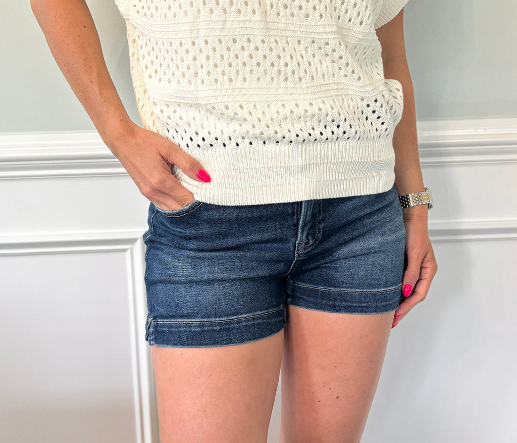 Risen Everyday High-Rise Short — high-rise denim shorts