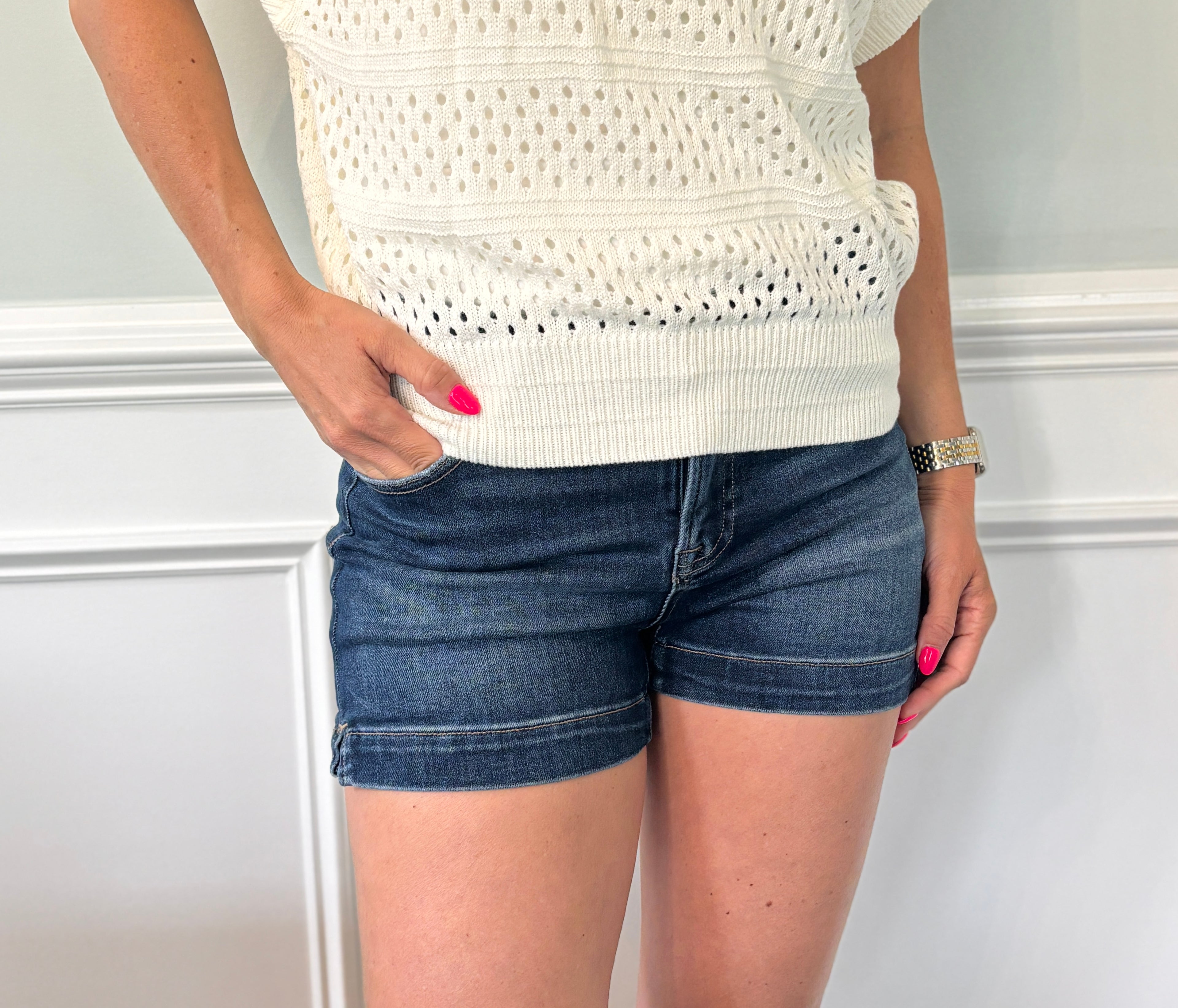Risen Everyday High-Rise Short — high-rise denim shorts