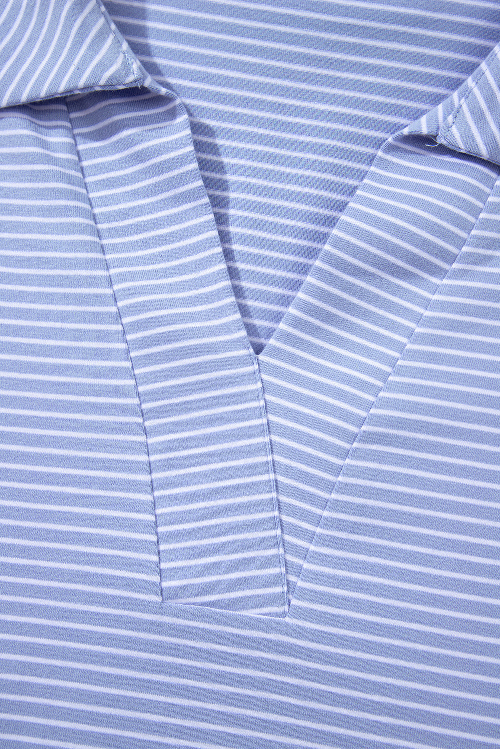 Lilian Dolman Sleeve Polo Shirt Set — striped polo top and shorts set